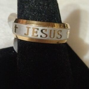 Jesus wedding band ring size 11 NWT (sku 381)